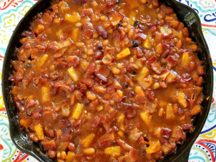 Pineapple and Bacon Baked Beans