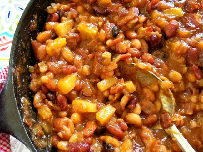 Pineapple and Bacon Baked Beans