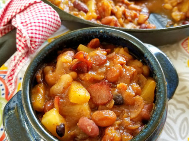 Pineapple and Bacon Baked Beans
