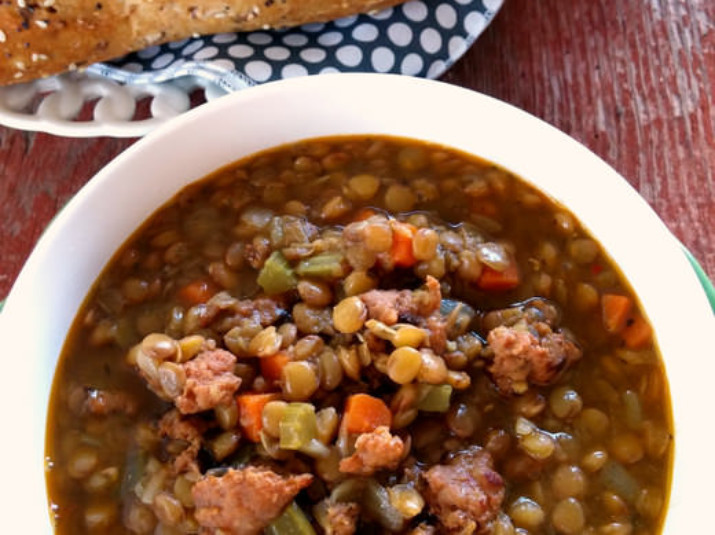 Italian Lentil Soup with Sausage