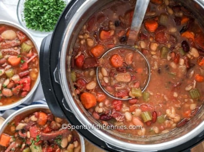 Instant Pot Ham and Bean Soup