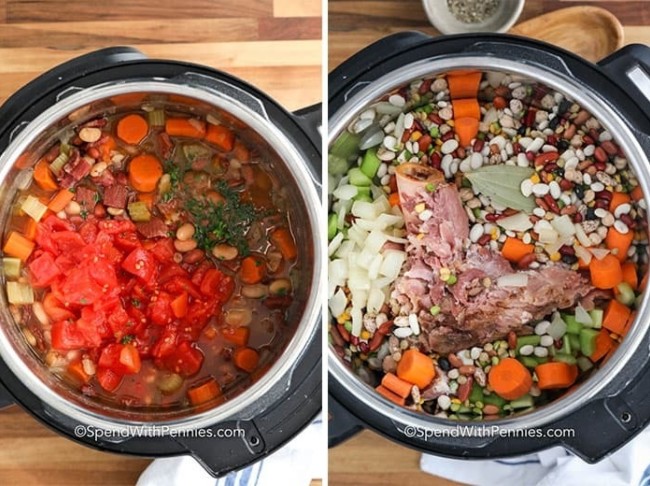 Instant Pot Ham and Bean Soup