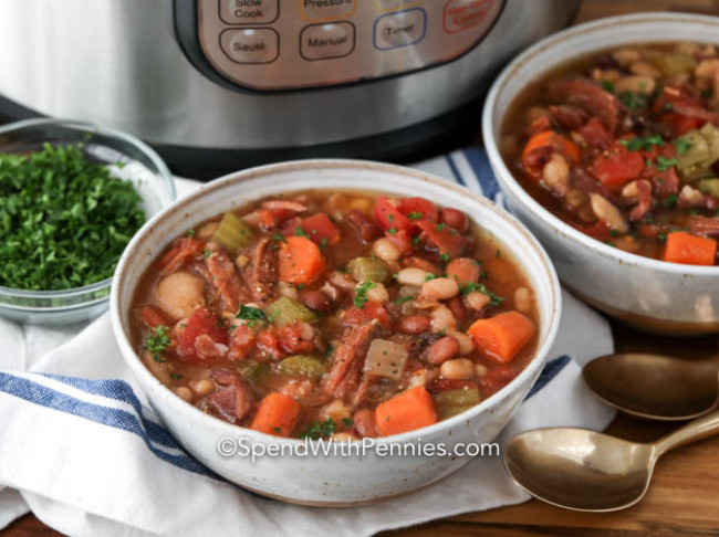Instant Pot Ham and Bean Soup