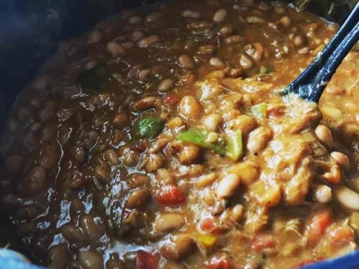 Cowboy Pintos with Smoked Pork & Hatch Chiles