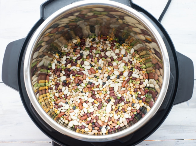 Instant Pot 15 Bean Soup with Ground Beef