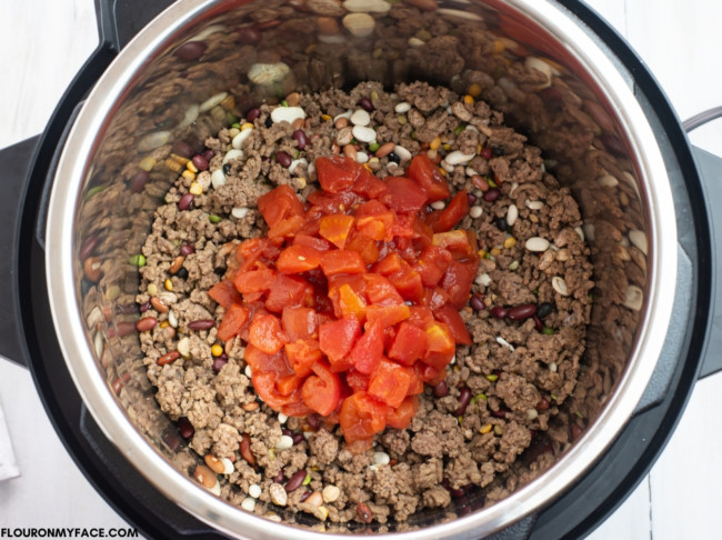 Instant Pot 15 Bean Soup with Ground Beef