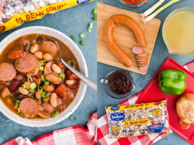 Slow Cooker BBQ 15 BEAN SOUP