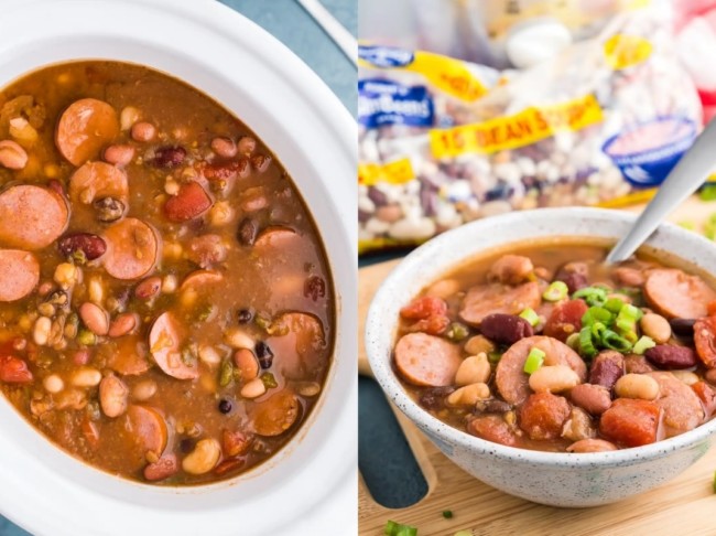 Slow Cooker BBQ 15 BEAN SOUP
