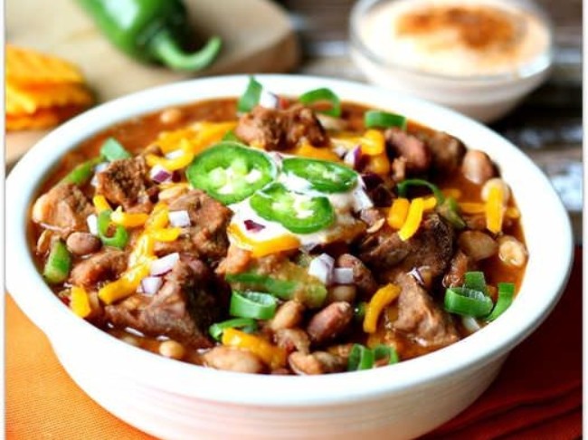 Slow Cooker Beefy 15 BEAN Chili