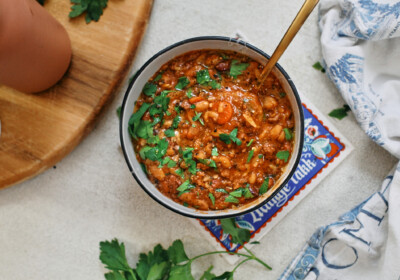 Hearty Italian bean and orzo stew 5