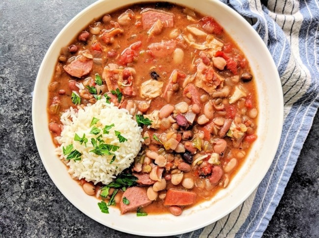 Cajun 15 BEAN SOUP with Sausage, Chicken, and Bacon