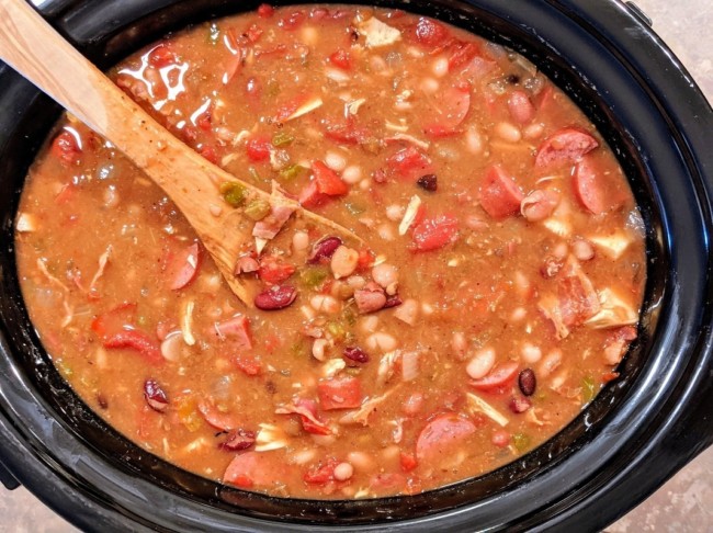 Cajun 15 BEAN SOUP with Sausage, Chicken, and Bacon